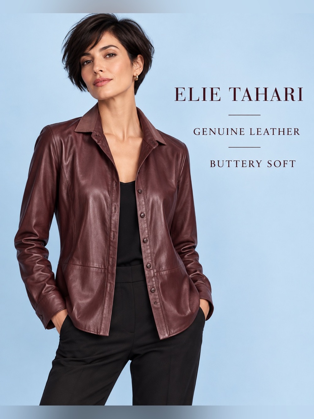 - Worn once stunning soft leather blouse / jacket I paid $395 at Bloomingdales